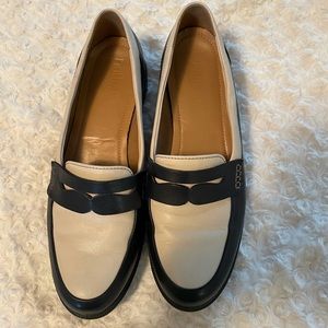 Hotter Navy and White Loafers - size 8